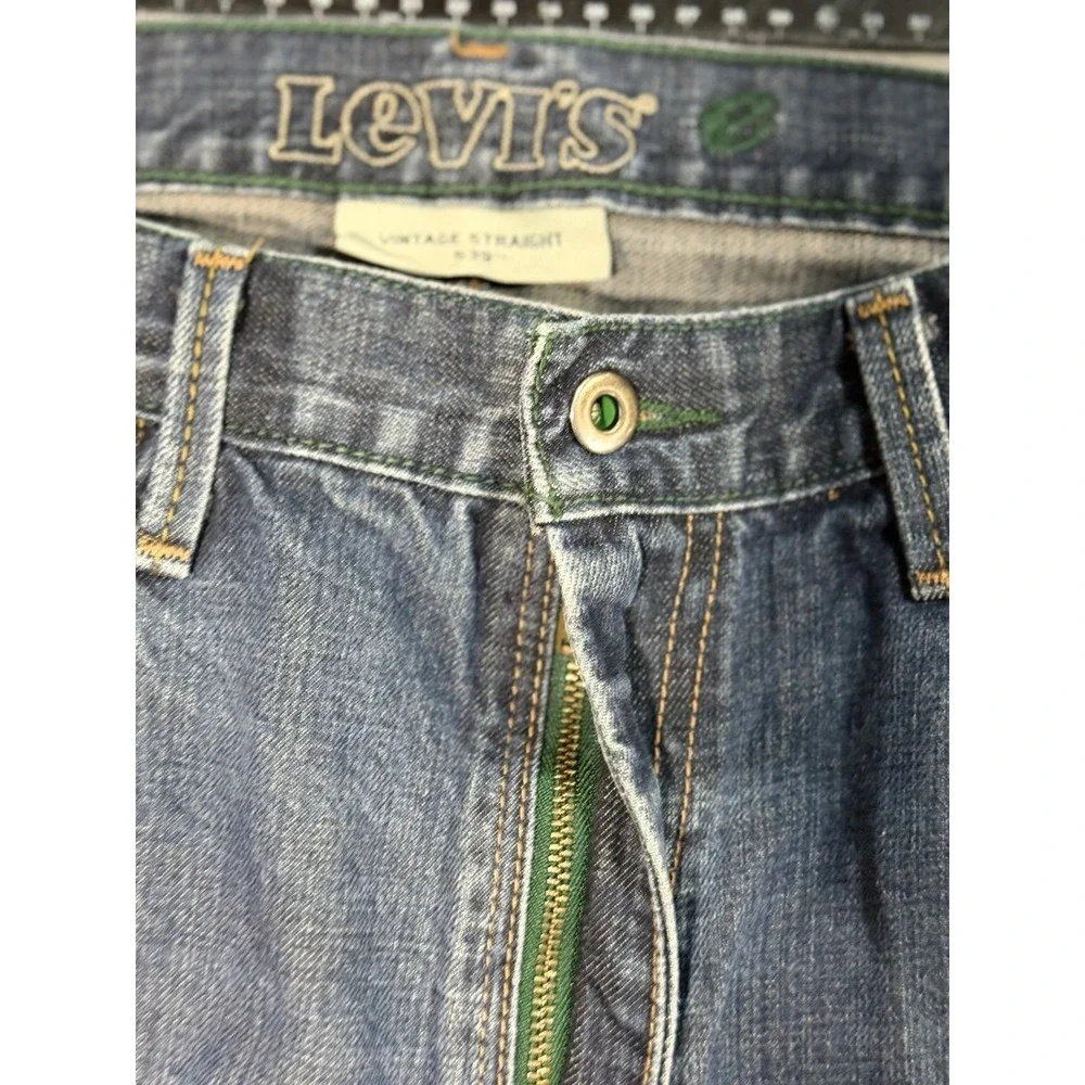 Levi's 539 Vintage Straight Jeans Men's 34x30 Blue Organic Cotton Green Tab Y2K